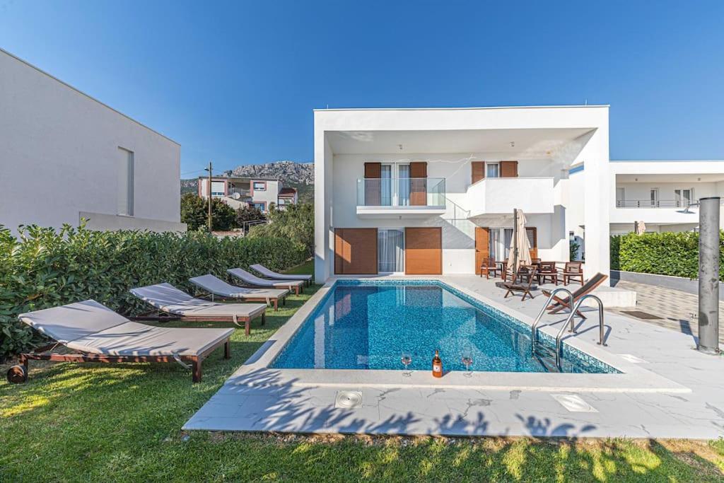 Luxury Villa Tina With Private Heated Pool Kastela Exterior photo